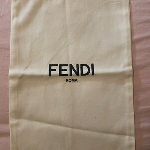 Fendi Cream Logo Dust Bag